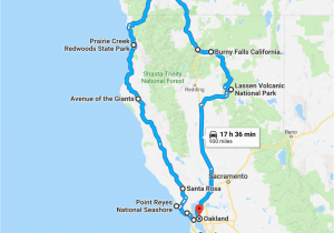 Pch California Map the Perfect northern California Road Trip Itinerary Travel