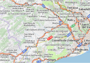 Penedes Spain Map Map Of Sant Sadurna D Anoia Michelin Sant Sadurna D Anoia