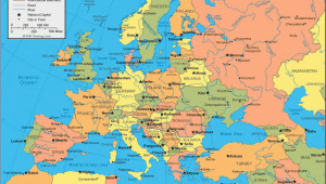 Physical and Political Map Of Europe Europe Map and Satellite Image