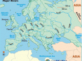 Physical Features Map Of Europe and Russia European Rivers Rivers Of Europe Map Of Rivers In Europe