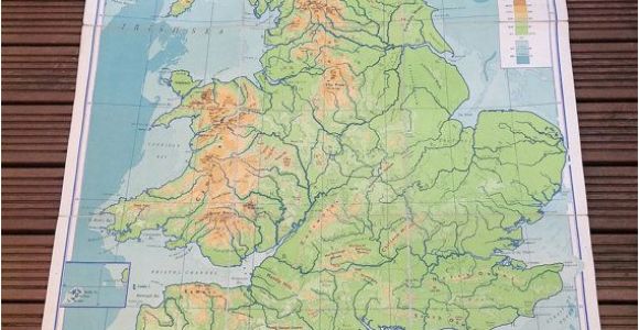 Physical Map Of England England and Wales Physical Map Philips by Wafflesandsprout