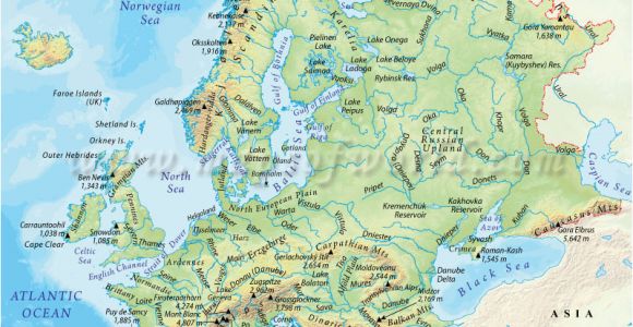 Physical Map Of Europe and Russia Map Of Europe and Russia Physical Download them and Print