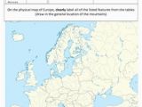 Physical Map Of Europe Quiz Europe Physical Features Map Casami