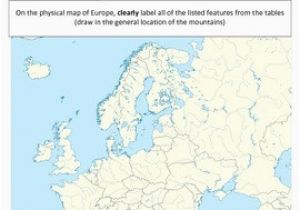 Physical Map Of Europe Quiz Europe Physical Features Map Casami