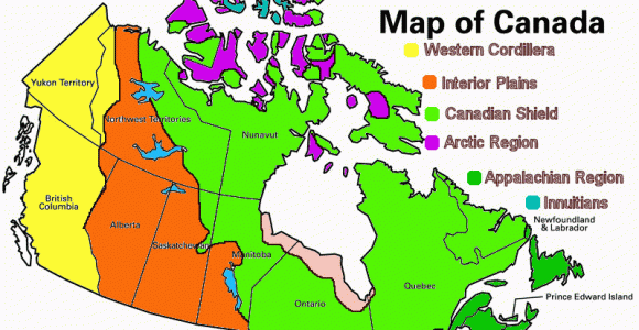 Physiographic Map Of Canada top 10 Punto Medio Noticias Canada S Physical Regions Map Blank