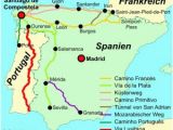 Pilgrimage Spain Camino De Santiago Map Wir Pilgern Auf Dem Jakobusweg