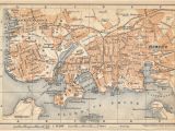 Plymouth England Map 1910 Plymouth United Kingdom Great Britain Antique Map Products