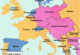Political Map Of Europe In 1914 Map Of Europe In 1914 Displaying the Triple Entente Central