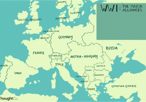 Political Map Of Europe In 1914 the Major Alliances Of World War I