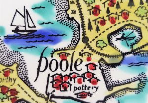Poole England Map Perfect Poole Pottery Plate Hand Painted Map Of Poole