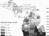 Population Density Map Michigan Michigan Political Map Showing County Names and Human Population