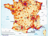 Population Density Map Of England France Population Density and Cities by Cecile Metayer Map