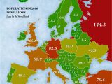Population Density Map Of Europe Population by Country In Europe Map