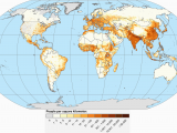 Population Density Map Of Europe Population Density Global Map 2010 Robinson Projection