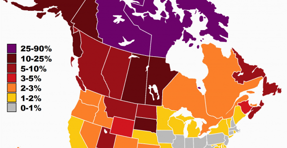 Population Map Of Canada Indigenous Peoples In Canada Wikipedia