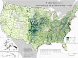 Population Map Of Michigan Methodists United and Otherwise as A Percentage Of the Population
