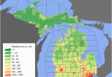 Population Map Of Michigan Michigan Wikipedia