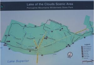 Porcupine Mountains Michigan Map area Map Of Hikes Picture Of Porcupine Mountains Wilderness State