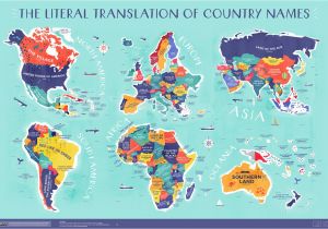 Port Of Spain On World Map World Map the Literal Translation Of Country Names