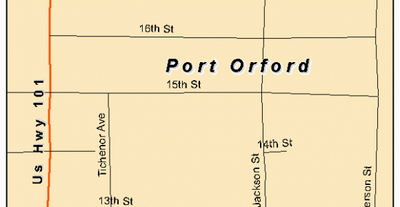 Port orford oregon Map Port orford oregon Street Map 4159250