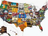 Portland oregon Brewery Map Cool Illustration How An Alehead Sees A Map Of America
