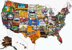 Portland oregon Brewery Map Cool Illustration How An Alehead Sees A Map Of America
