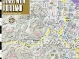 Portland oregon Light Rail Map Streetwise Portland Map Laminated City Center Street Map Of