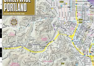 Portland oregon Light Rail Map Streetwise Portland Map Laminated City Center Street Map Of