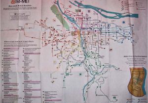 Portland oregon Max Map Transit Maps Historical Map Trimet Bus and Max Routes Portland