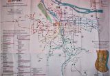 Portland oregon Streetcar Map Transit Maps Historical Map Trimet Bus and Max Routes Portland