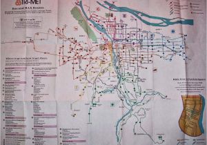 Portland oregon Transit Map Transit Maps Historical Map Trimet Bus and Max Routes Portland