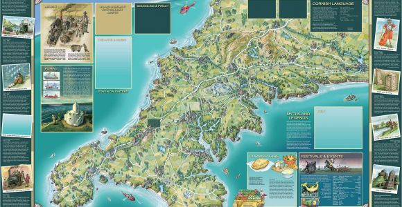 Portwenn Cornwall England Map Map Cornwall Designed by Srstudio Near Truro Cornwall A A A N