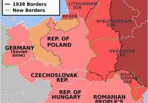 Post Ww2 Europe Map East Europe before and after Of Ww2 Maps Map Historical