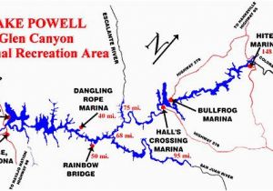 Powell Ohio Map Map Of Lake Powell with Mile Markers Travel Dreams Lake Powell