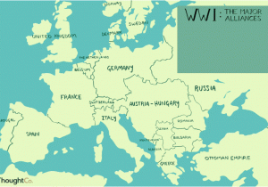 Pre World War 1 Europe Map the Major Alliances Of World War I