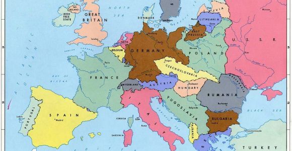 Pre World War Ii Map Of Europe Pre World War Ii Here are the Boundaries as A Result Of