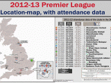 Premier League Map Of England England 2012 13 Premier League top Of the Table Chart Featuring