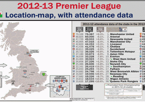 Premier League Map Of England England 2012 13 Premier League top Of the Table Chart Featuring