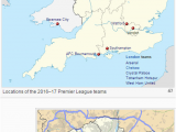 Premier League Map Of England Mapping Out All 20 Premier League Teams Prosoccertalk