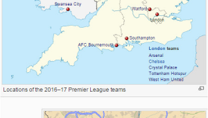 Premier League Map Of England Mapping Out All 20 Premier League Teams Prosoccertalk