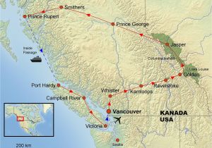 Prince Rupert Canada Map Reiseburo Menziken Ag