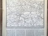 Printable Maps Of England 1937 Map Of London England London City Map Historical Print