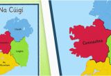 Provinces Of Ireland Map Irish Provinces Display Poster Gaeilge