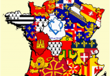 Provincial Map Of France French Regions Flag Map by Heersander Heritage France Map