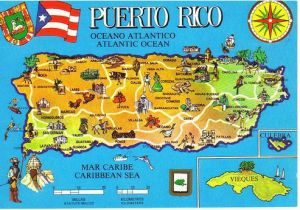 Puerto Rico Spain Map Puerto Rico Map Postcard Afghan Iraq Wall Puerto Rico 52