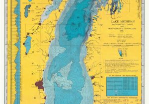 Pure Michigan Map Lake Michigan Bathymetric Map 1981 Map Lakemichigan Greatlakes
