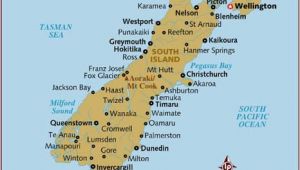 Queenstown Ireland Map Map Of south island