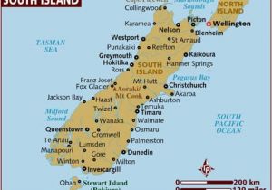 Queenstown Ireland Map Map Of south island