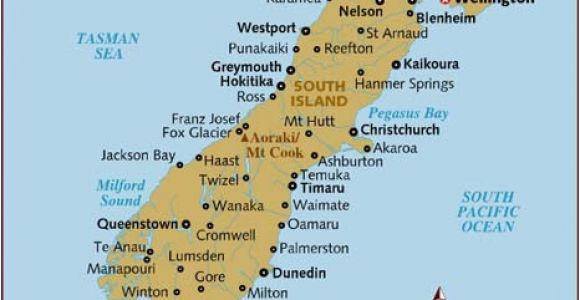 Queenstown Ireland Map Map Of south island