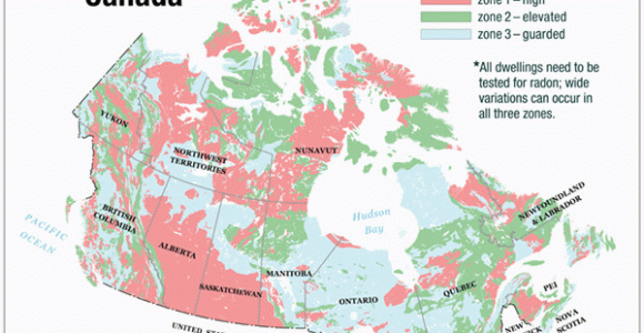 Radon Gas Map Michigan Radon Gas Map for Canada Potential Risk Of Radon Gas Contemporary